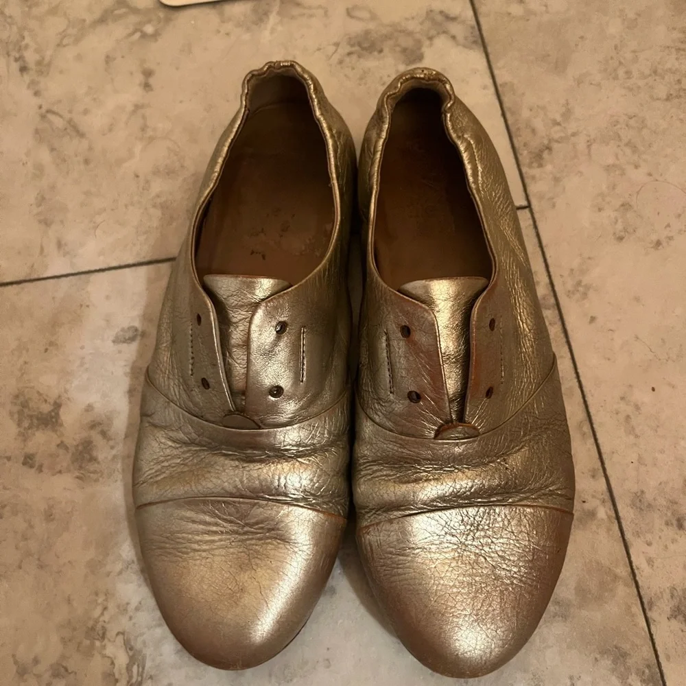 Marsell laceless gold distressed loafers - Picture 2 of 8